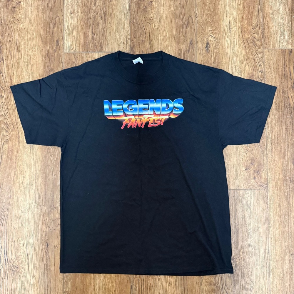 Port & Company Legends FanFest Graphic T-Shirt Mens XL Black 80s Style Logo